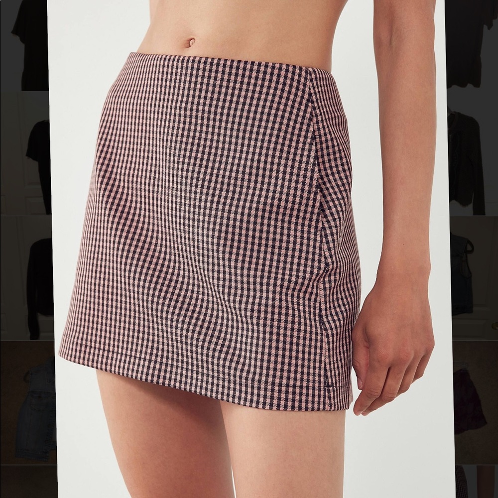 Cooperative Pink Gingham Side Pocket Skirt